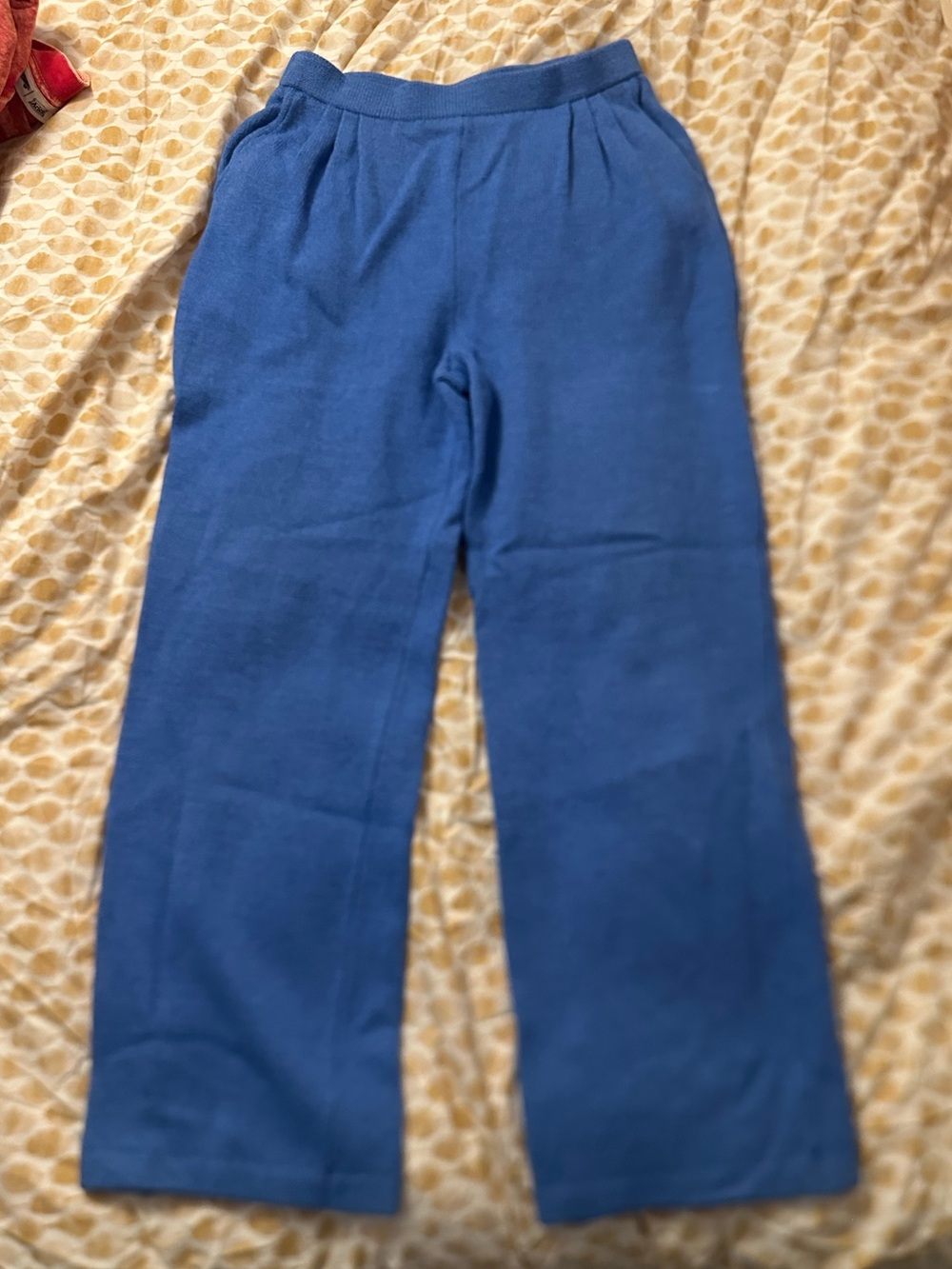 St. John Royal Blue Knit Pull-On cropped Joggers